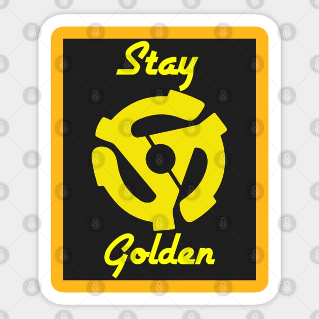 Stay Golden (black background) Sticker by BludBros